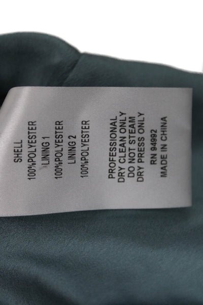 Jonathan Simkhai Women Blouse Green Square Neck 3/4 Sleeve Size L
