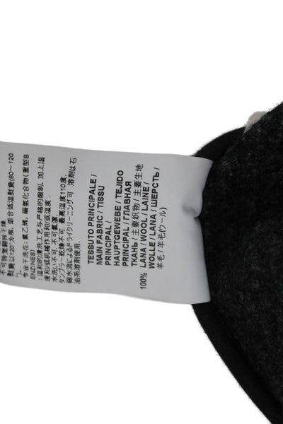 Marni Womens Gray Herringbone Wool Basic Jacket Button Closure Size 38