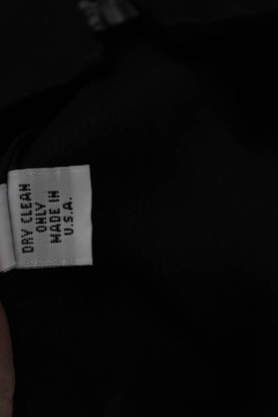 Kimberly Taylor Womens Cropped Satin Off Shoulder Black Long Sleeve Top Size M