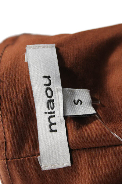 Miaou Womens Brown Viscose Halter Sleeveless Corset Top Zip Size S