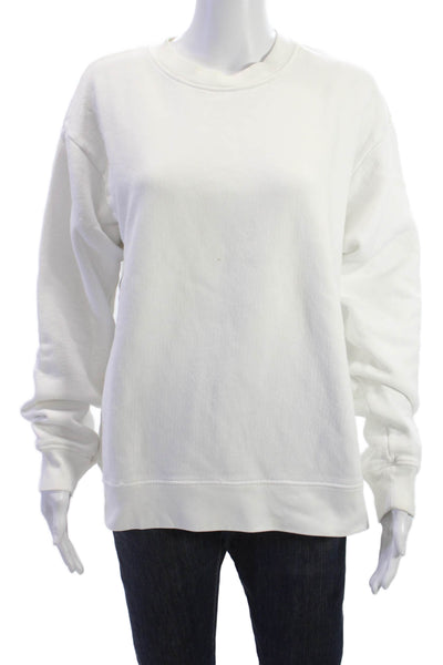 Cotton Citizen Womens White Pullover Sweatshirt Crew Long Sleeve Size M
