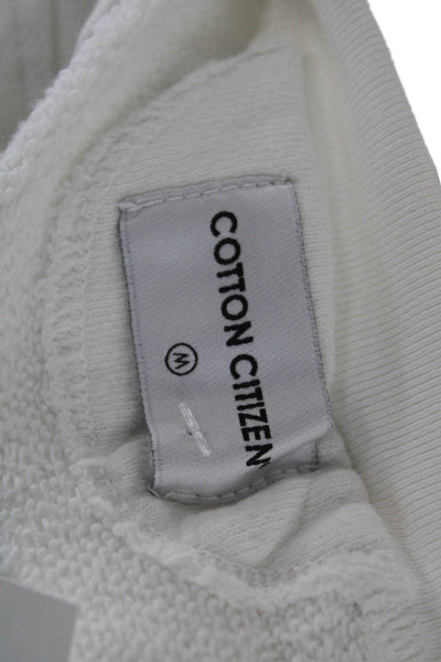 Cotton Citizen Womens White Pullover Sweatshirt Crew Long Sleeve Size M