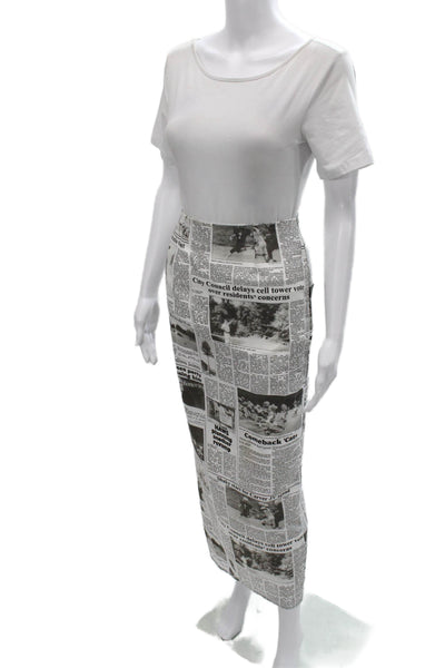 Princess Polly Women White Midi Straight Pencil Skirt Size 2