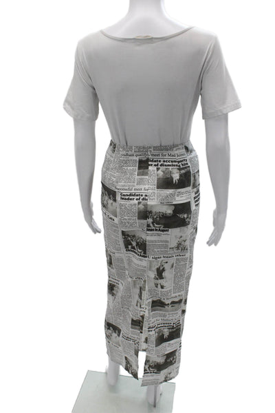 Princess Polly Women White Midi Straight Pencil Skirt Size 2
