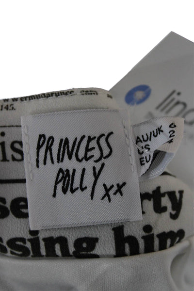 Princess Polly Women White Midi Straight Pencil Skirt Size 2
