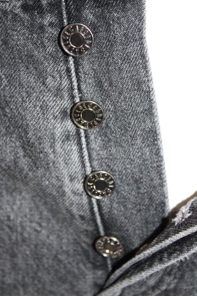 Agolde Women Tapered Jeans Gray Mid Rise Button Size 24