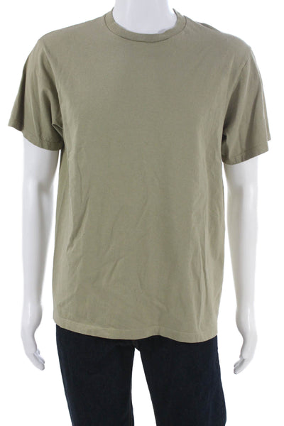 John Elliott Mens T-Shirt Green Cotton Crew Neck Short Sleeve Size M