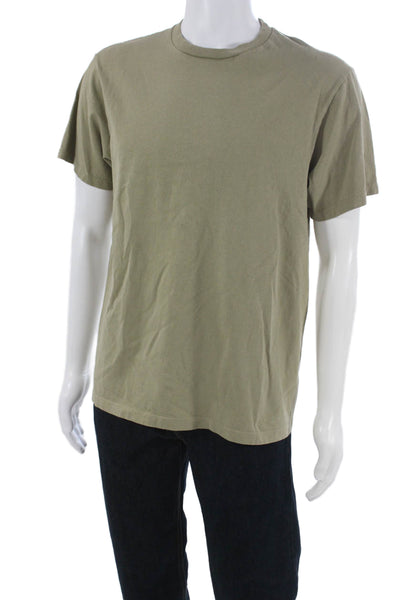 John Elliott Mens T-Shirt Green Cotton Crew Neck Short Sleeve Size M