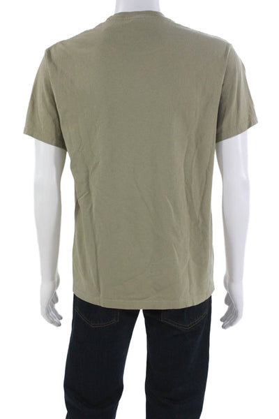 John Elliott Mens T-Shirt Green Cotton Crew Neck Short Sleeve Size M