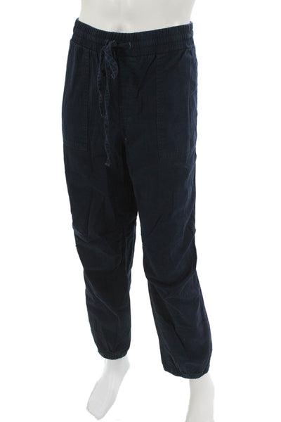 Monrow Unisex Adults Jogger Pants Blue Cotton Drawstring Solid Size XL