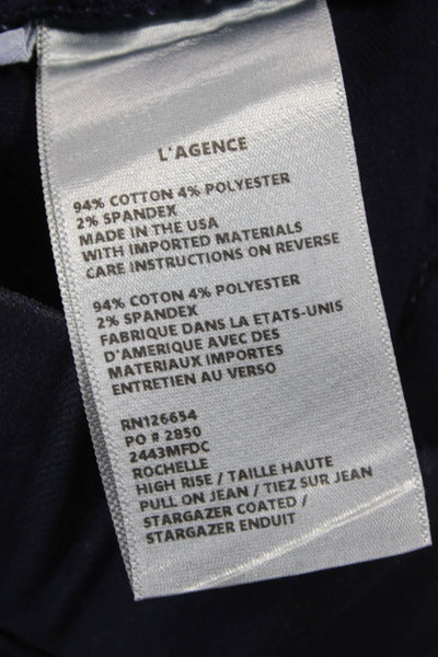 L Agence Women Blue Jeggings Cotton Spandex Blend Size XS