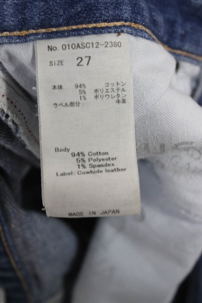 Moussy Womens Cropped Jeans Blue High Rise Cotton Size 27