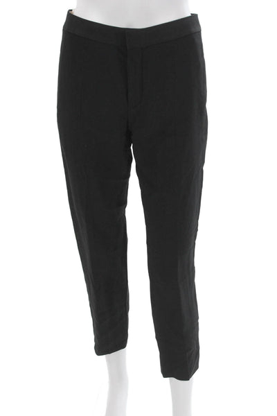 Chloe Womens Ankle Pants Black Acetate Zip Size 38