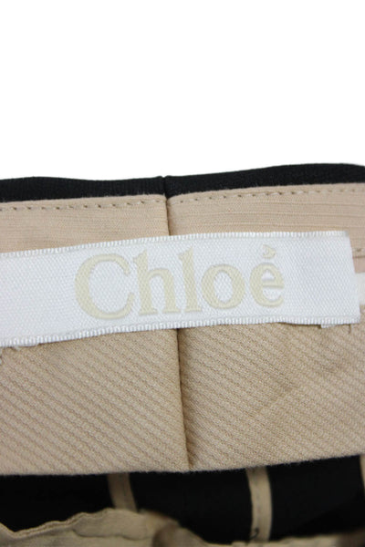 Chloe Womens Ankle Pants Black Acetate Zip Size 38