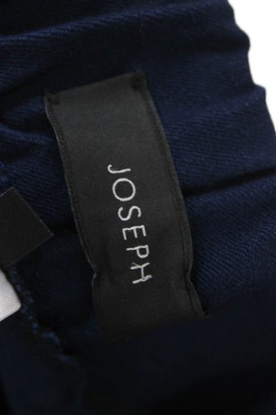 Joseph Women Jeggings Blue Solid Viscose Cotton Blend Size 34