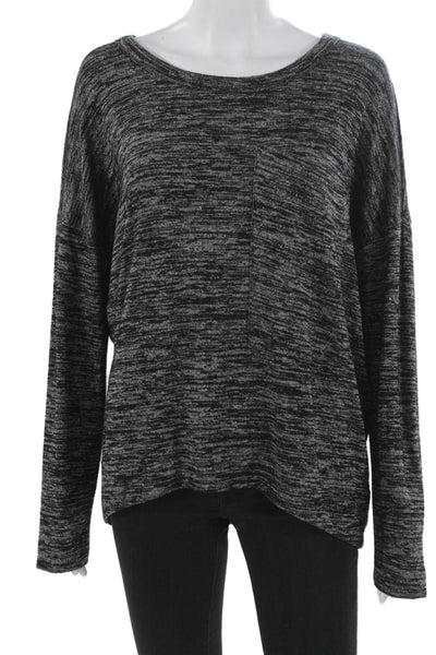 Rag & Bone Jean Womens Black Rayon Scoop Neck Long Sleeve Basic T-Shirt Size S