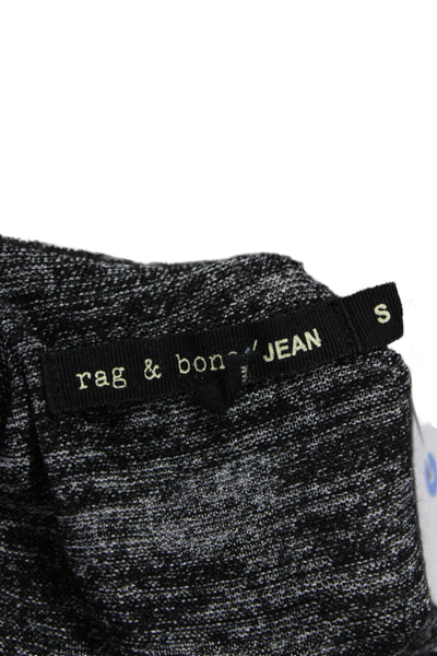 Rag & Bone Jean Womens Black Rayon Scoop Neck Long Sleeve Basic T-Shirt Size S