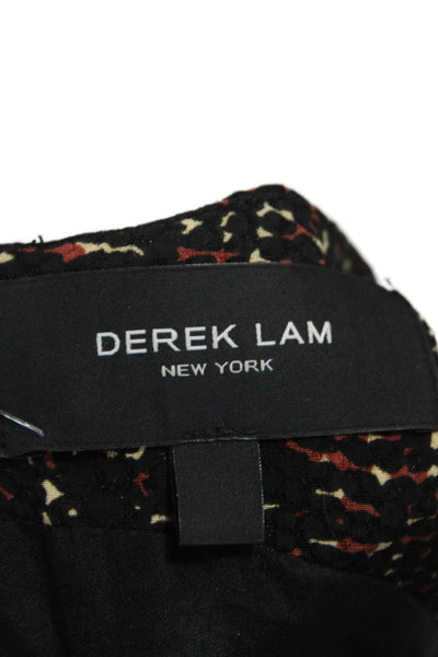 Derek Lam Womens Tunic Black Geometric Round Neck Sleeveless Size 2