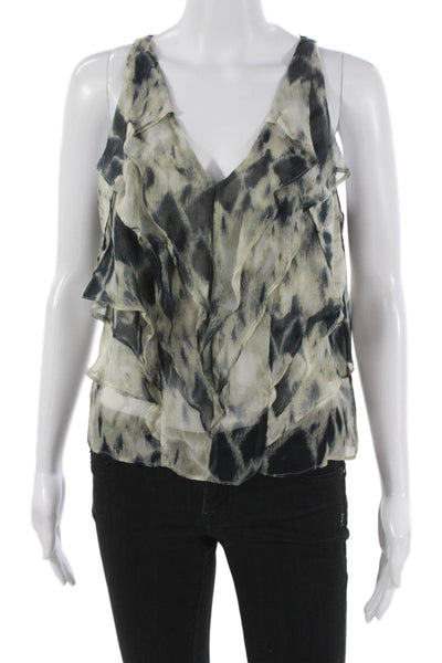 Robert Rodriguez Black Label Women Silk Animal Print Blouse Size 4