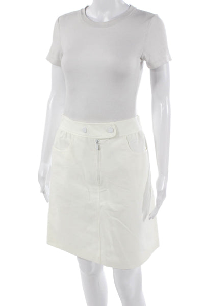 Michael Kors Women Straight Pencil Skirt White Knee-Length Size 2