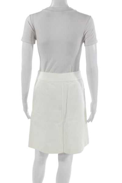 Michael Kors Women Straight Pencil Skirt White Knee-Length Size 2