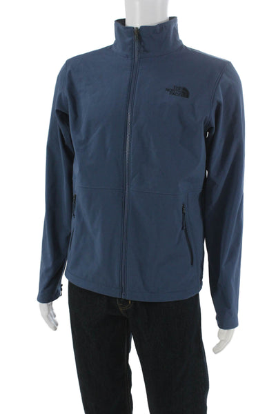 The North Face® Mens Basic Jacket Blue Zip Long Sleeve Size S