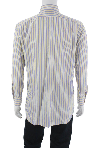 Polo Ralph Lauren Mens Striped Collared Button-Down Shirt Multicolor Size 33