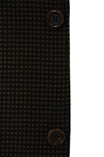 Boss Hugo Boss Mens Wool Brown Polka Dot Button Blazer Size 46