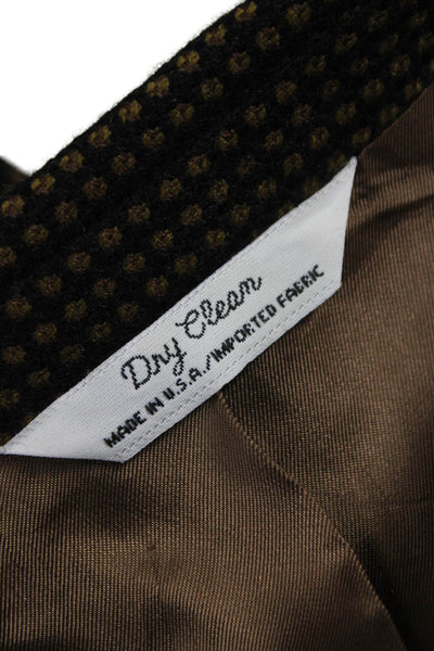 Boss Hugo Boss Mens Wool Brown Polka Dot Button Blazer Size 46
