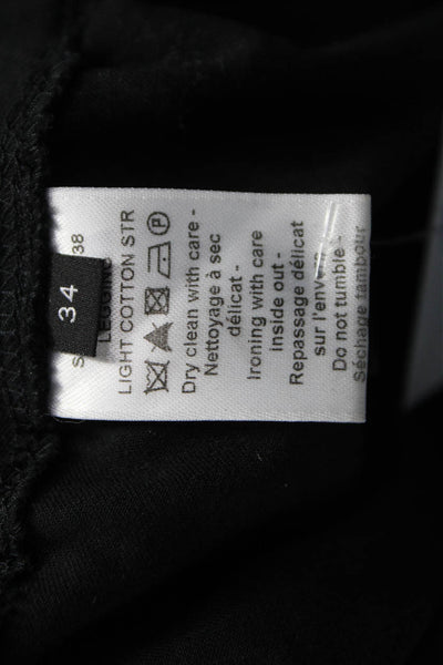 Joseph Women Black Cotton Leggings Size 34