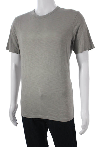 Theory Mens T-Shirt Gray Cotton Crew Neck Short Sleeve Size M