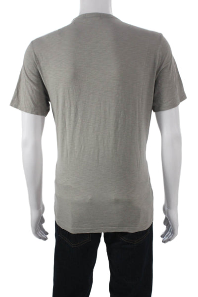 Theory Mens T-Shirt Gray Cotton Crew Neck Short Sleeve Size M