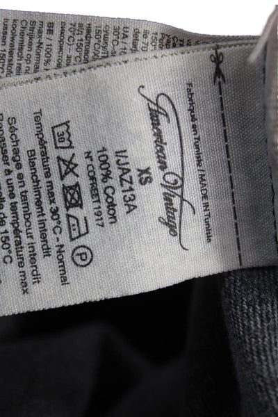 American Vintage Women Straight Pencil Cotton Long Skirt Gray Size XS