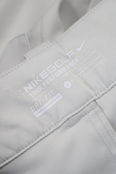 Nike Golf Womens Athletic Mini Skirt Beige Polyester Button Closure Size 2