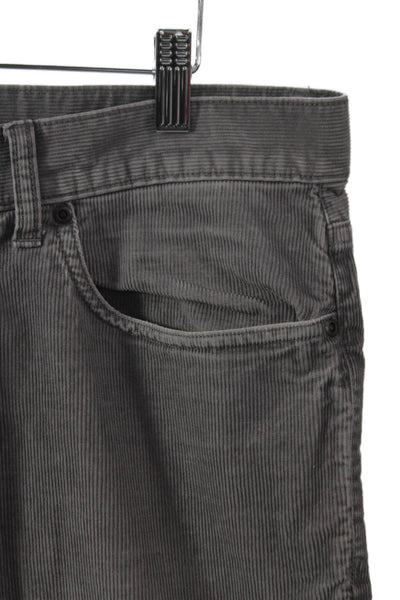 J Crew Mens Chino Pants Gray Cotton Button Closure Size 33