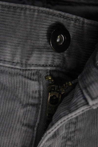 J Crew Mens Chino Pants Gray Cotton Button Closure Size 33