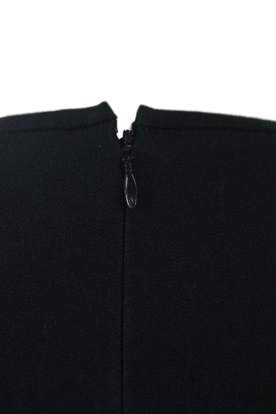 Derek Lam 10 Crosby Women Shift Dress Black Cotton Short Sleeve Size 4