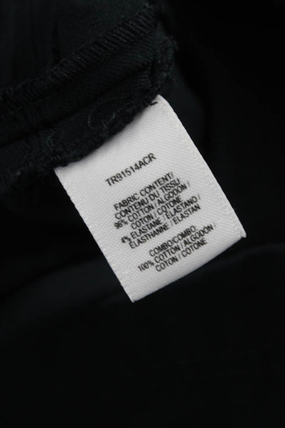 Derek Lam 10 Crosby Women Shift Dress Black Cotton Short Sleeve Size 4