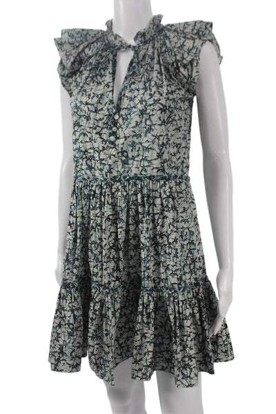 Veronica Beard Women Fit & Flare Dress Multicolor V-Neck Short Size 0