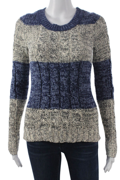 J Crew Womens Multicolor Striped Cotton Crew Neck Pullover Long Sleeve Size XS