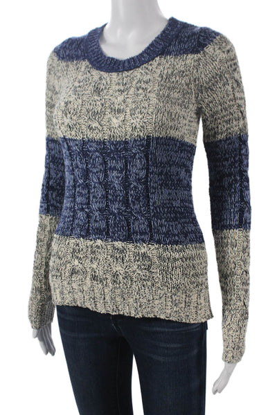J Crew Womens Multicolor Striped Cotton Crew Neck Pullover Long Sleeve Size XS