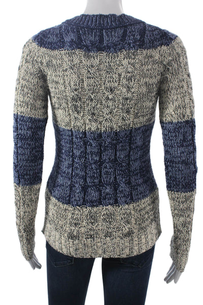J Crew Womens Multicolor Striped Cotton Crew Neck Pullover Long Sleeve Size XS
