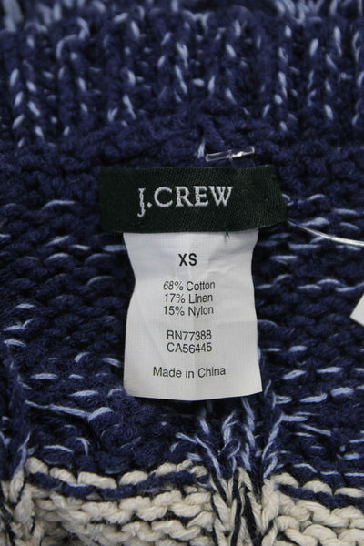 J Crew Womens Multicolor Striped Cotton Crew Neck Pullover Long Sleeve Size XS