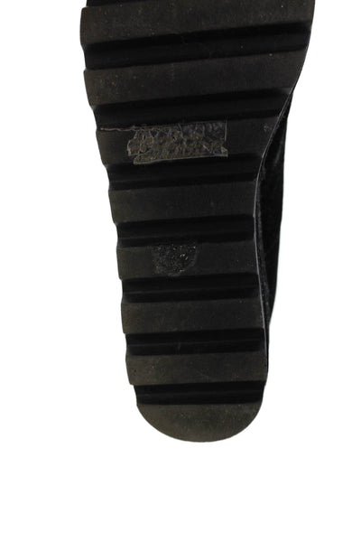 Donna Karan New York Womens Velvet Grommet Platform Shoes Black Size 6
