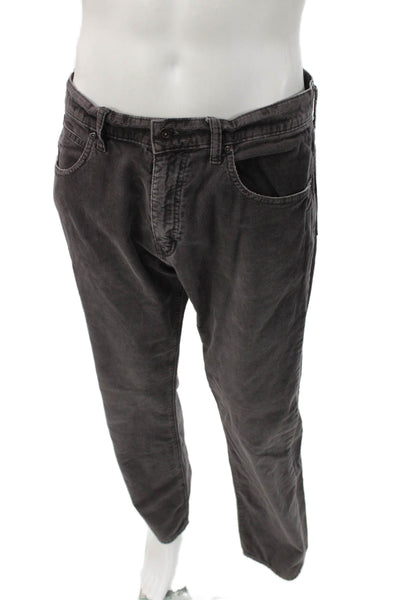 J Crew Mens Chino Pants Gray 100% Cotton Button Size 33