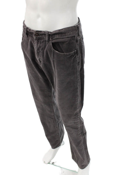 J Crew Mens Chino Pants Gray 100% Cotton Button Size 33