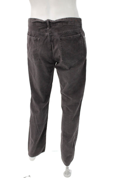 J Crew Mens Chino Pants Gray 100% Cotton Button Size 33
