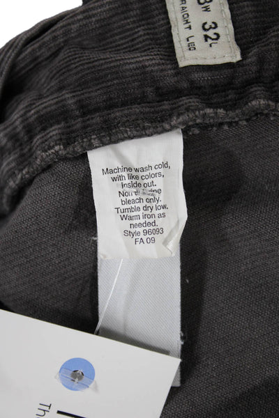 J Crew Mens Chino Pants Gray 100% Cotton Button Size 33