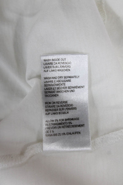 Paul Smith Mens White Cotton Crew Neck Graphic Art T-Shirt Short Sleeve Size L