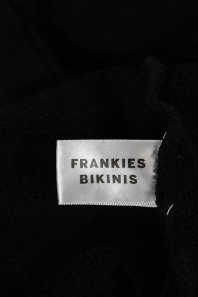 Frankie Shop Women Black Cotton Crew Neck Pullover Long Sleeve Size One Size